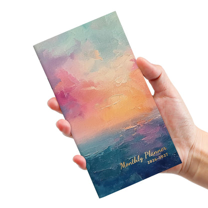 Pocket Calendar 2026-2027 for Purse, Two Year Monthly Planner Pocket Size, Jan 2026 to Dec 2027 Monthly Planner Small Size (6.5" x 3.5") - Wildflowers