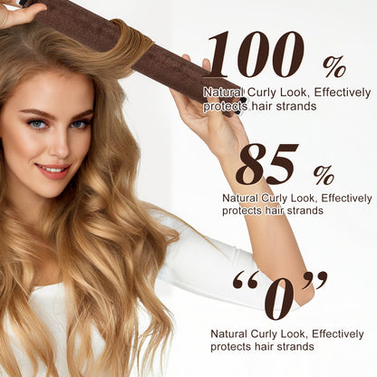 Heatless Curlers, Heatless Curls Overnight Set for Women, Soft Hair Curlers to Sleep In, Jumbo No Heat Hair Curlers Set with Headscarf and Hook for Long Hair (DarkBrown, 4 Packs)