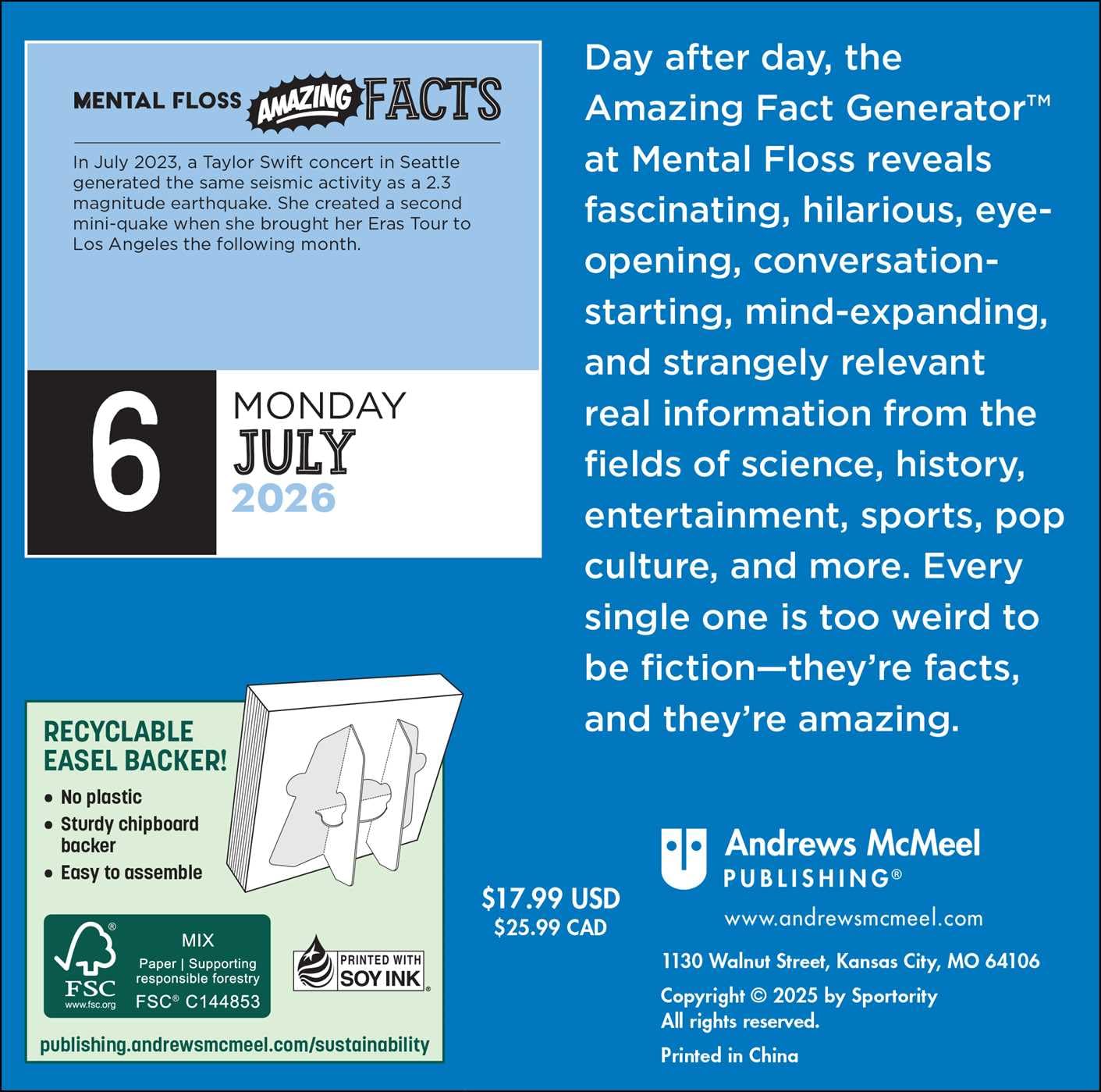 Amazing Facts from Mental Floss 2026 Day-to-Day Calendar: Fascinating Trivia from the Amazing Fact Generator™