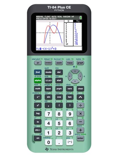 TI-84 Plus CE Graphing Calculator, Trinomial Teal