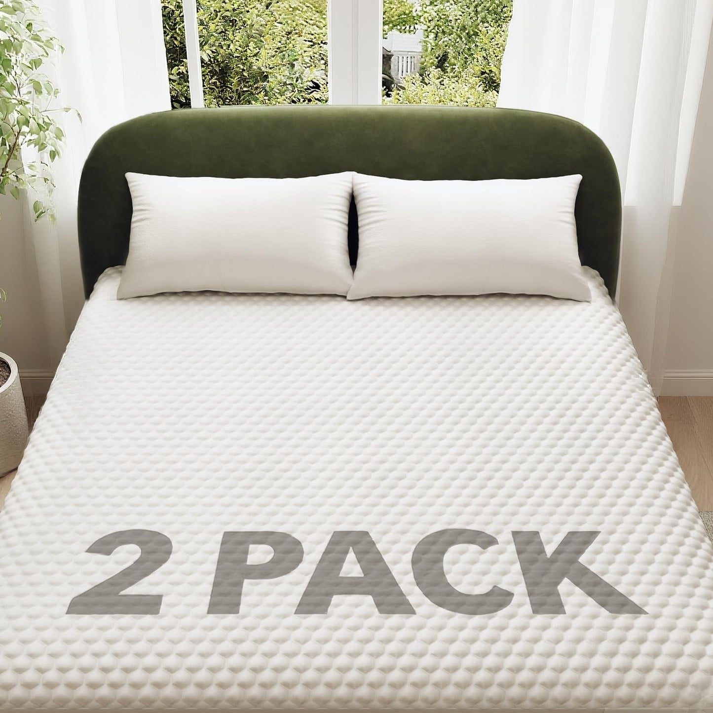 OhGeni 100% Waterproof Mattress Protector, Queen Size Mattress Pad, Fits 6"-20" Mattresses with Deep Pocket, Cooling, Breathable Fitted Sheets, Soft Bed Cover, Noiseless, Machine Washable