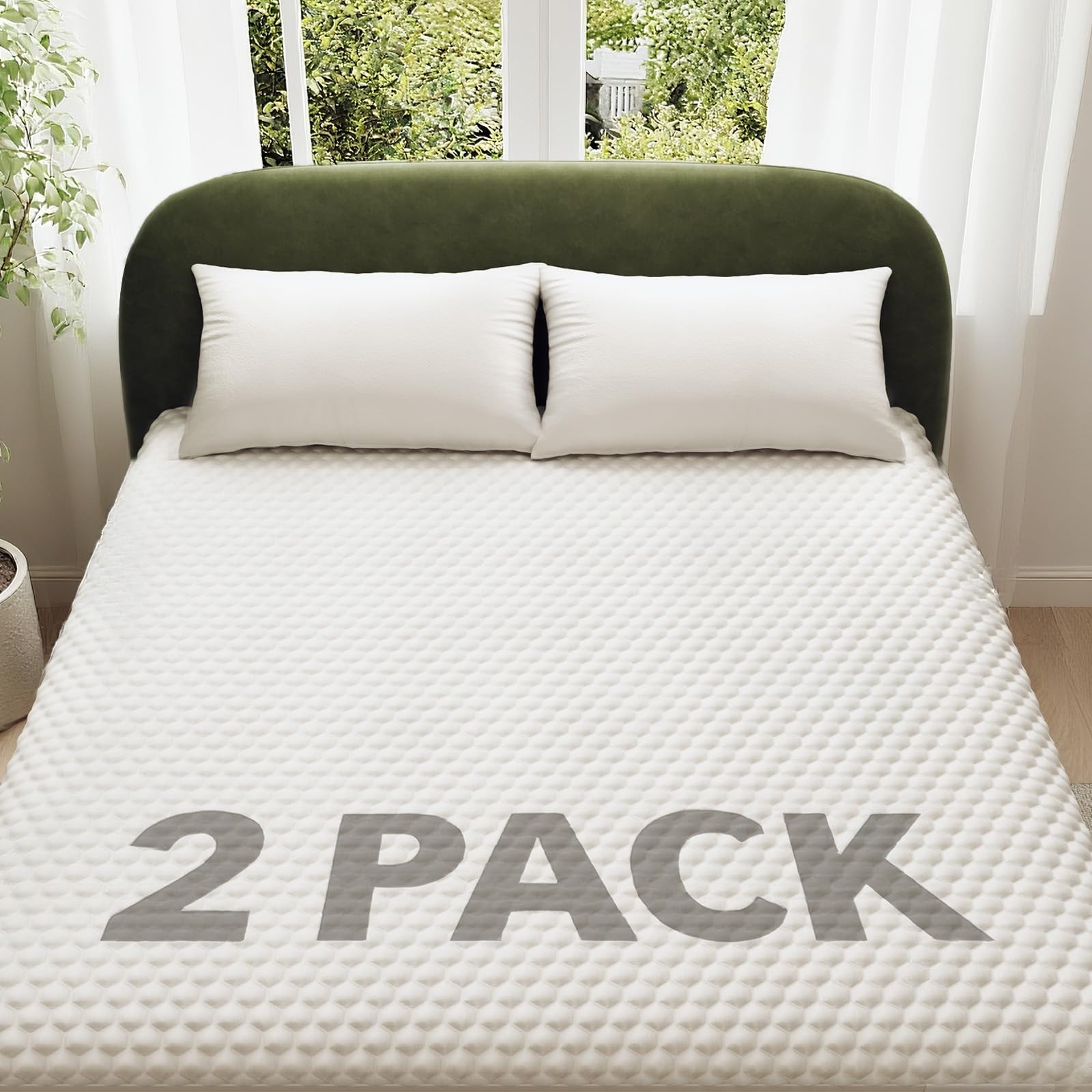 OhGeni 100% Waterproof Mattress Protector, Queen Size Mattress Pad, Fits 6"-20" Mattresses with Deep Pocket, Cooling, Breathable Fitted Sheets, Soft Bed Cover, Noiseless, Machine Washable