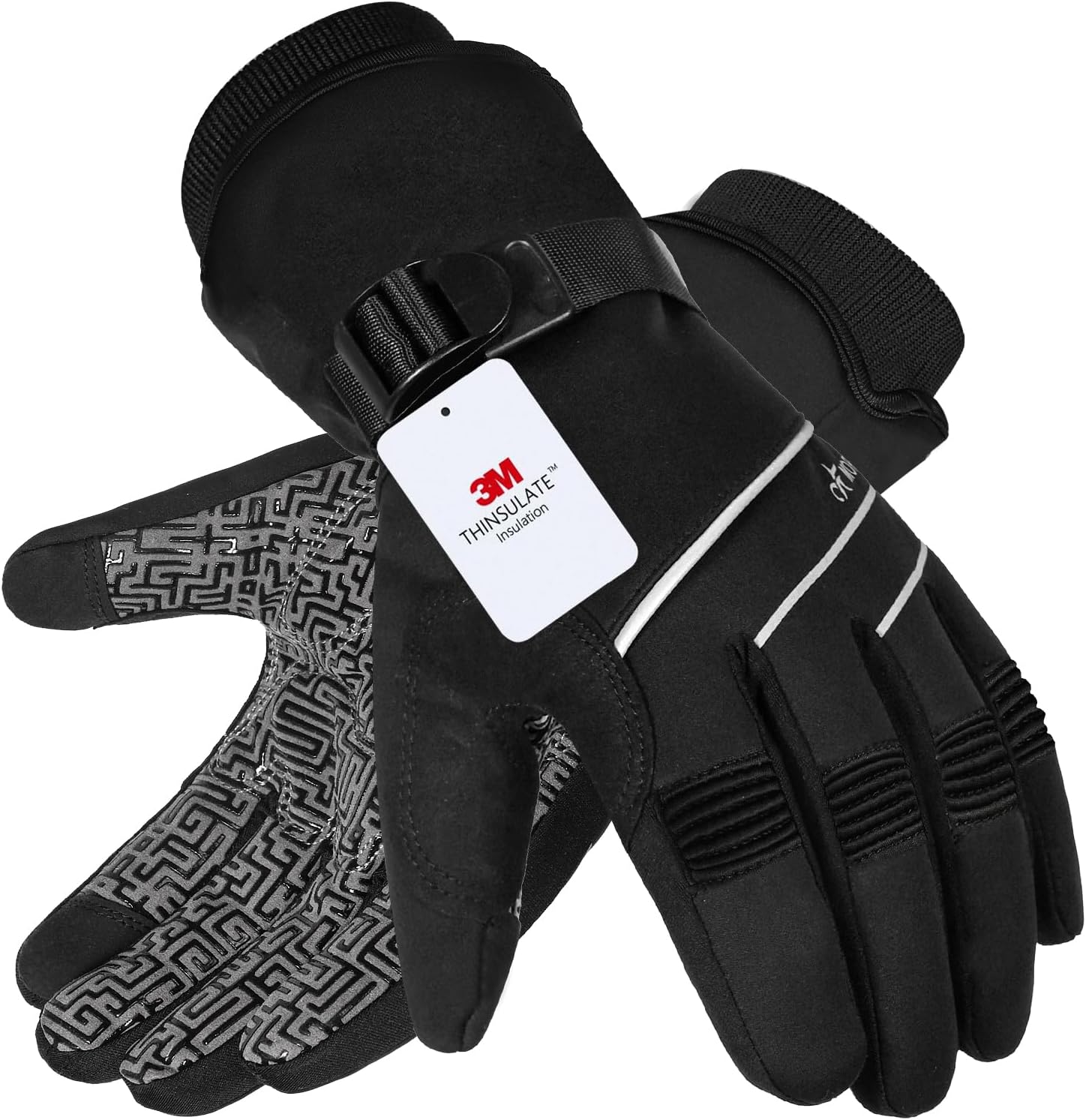 MOREOK Waterproof & Windproof -30°F Winter Gloves for Men/Women, 3M Thinsulate Thermal Gloves Touch Screen Warm Gloves for Skiing,Cycling,Motorcycle,Running
