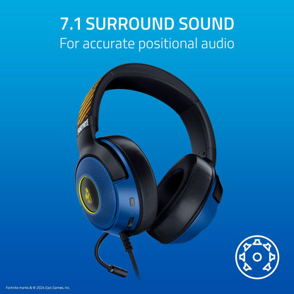 Razer Kraken V3 X Wired USB Gaming Headset: Lightweight Build - Triforce 40mm Drivers - HyperClear Cardioid Mic - 7.1 Surround Sound - Chroma RGB Lighting - Black