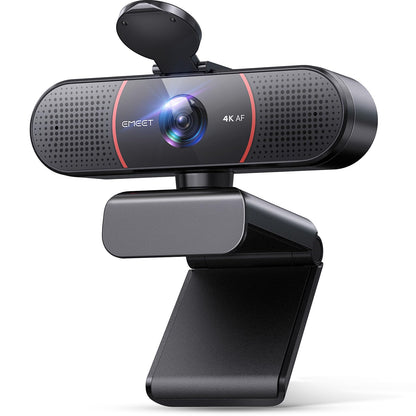 EMEET 1080P Webcam with Microphone, C960 Web Cam, 2 Mics, 90° FOV, USB Type-A & A-to-C Adapter, Plug&Play Computer Camera for Online Calling, Zoom/Teams/Facetime, Switch 2 Camera Support, 2025 Version