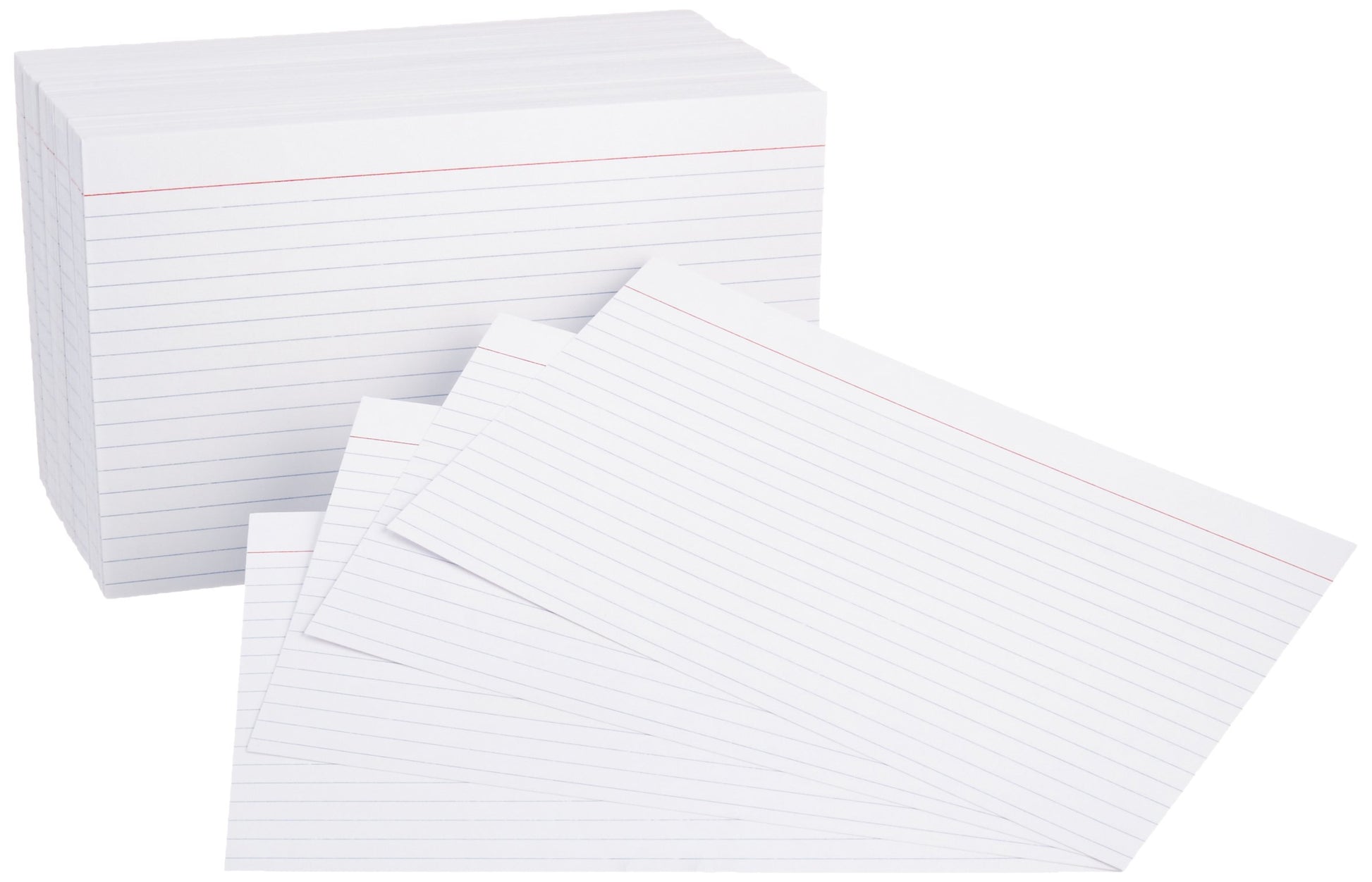 Amazon Basics Paper Flash Ruled Index Note Cards, Heavy Weight, White, 3 x 5 Inch Card, 300 Count, 100 Pack of 3