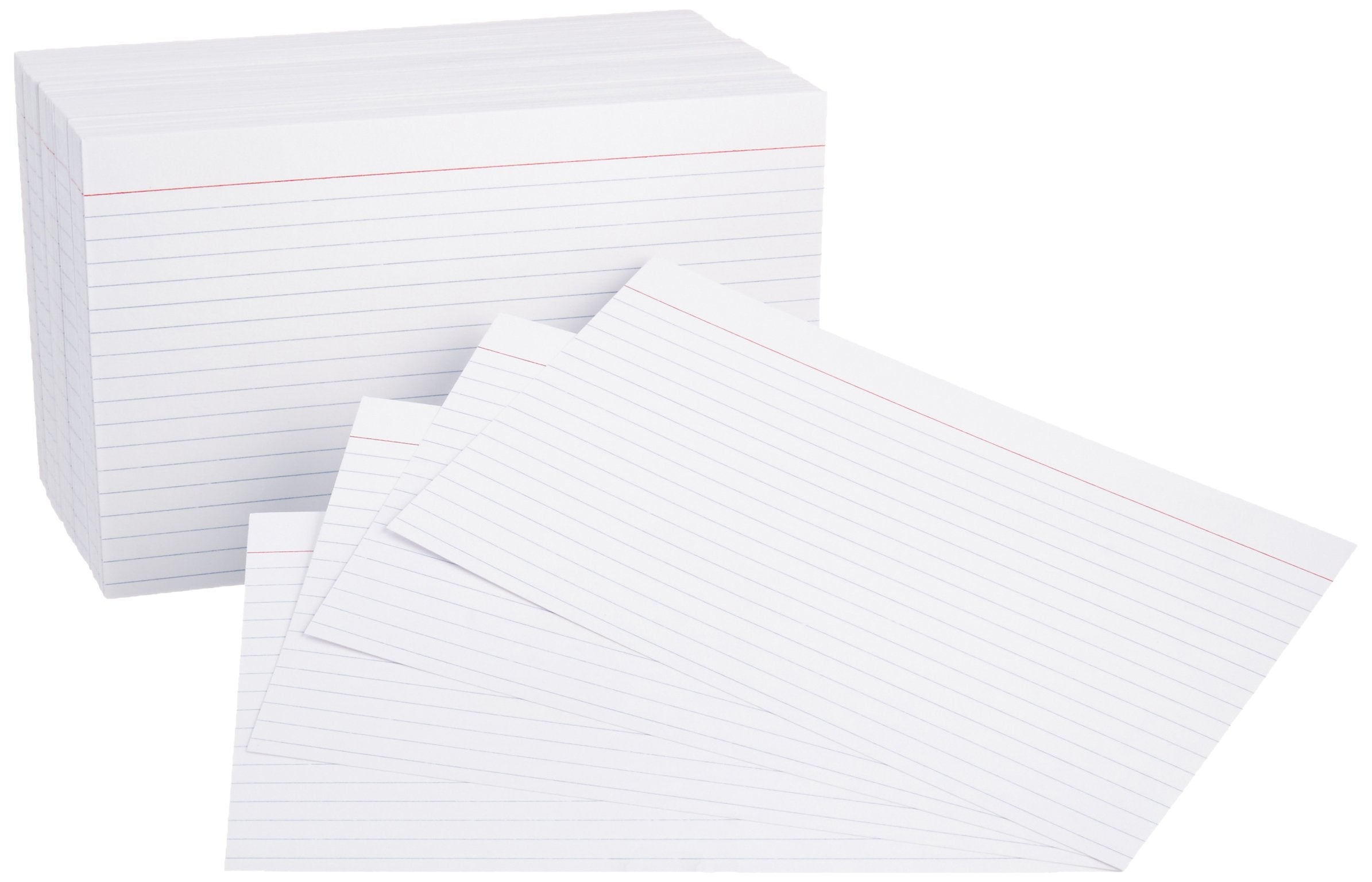 Amazon Basics Paper Flash Ruled Index Note Cards, Heavy Weight, White, 3 x 5 Inch Card, 300 Count, 100 Pack of 3