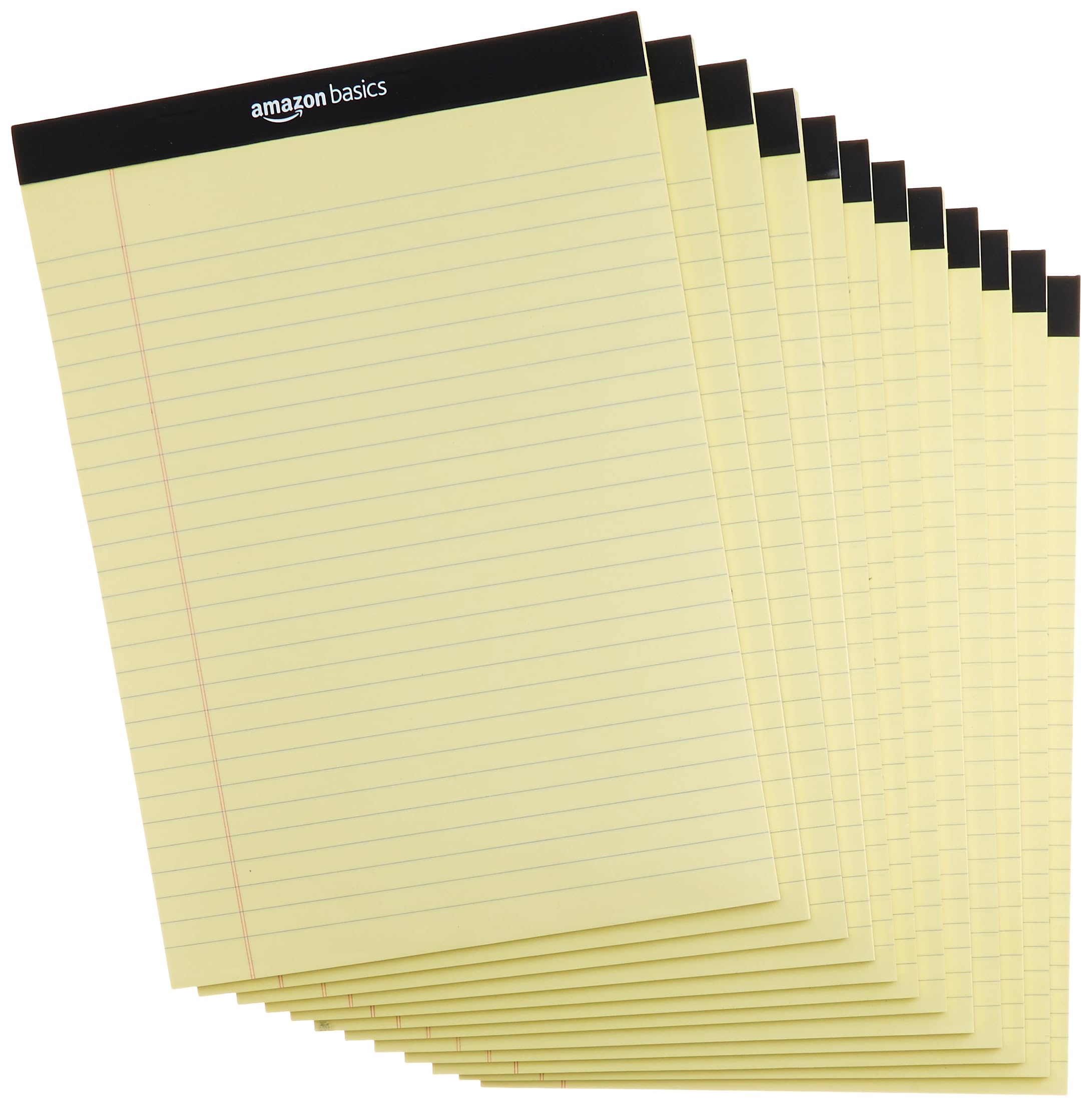 Amazon Basics Narrow Ruled 5-Inch by 8-Inch Lined Writing Note Pads, 6 Count (50 Sheet Pads), Multicolor