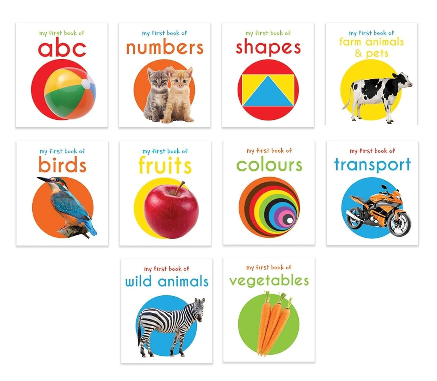 My First Library: Boxset of 10 Board Books for Kids