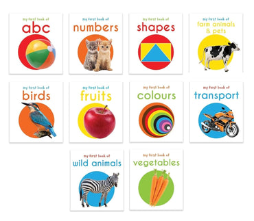 My First Library: Boxset of 10 Board Books for Kids