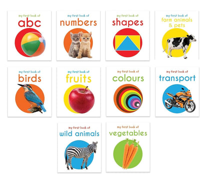 My First Library: Boxset of 10 Board Books for Kids