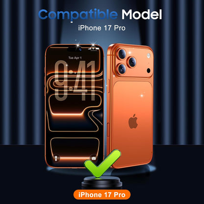 UniqueMe Compatible for 3 Pack iPhone 17 Pro Camera Lens Protector - [Drop Protection] 9H Tempered Glass Camera Cover Screen [Update New Version]【Not for 17 Pro Max】