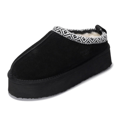 Project Cloud 100% Genuine Leather Platform Slippers for Women – Soft Memory Foam Womens Slippers & Supportive Clogs for Women 2025 – Cozy, Stylish Everyday Footwear (Sayre)