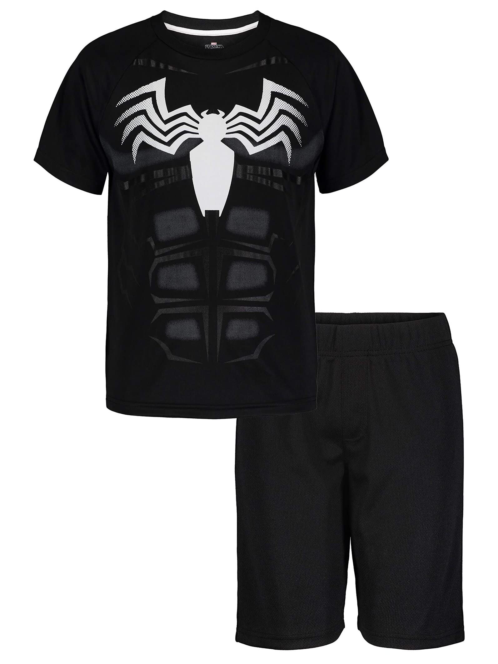 Marvel Avengers Captain America Iron Man Venom Hulk Cosplay Athletic T-Shirt and Shorts Outfit Set Toddler to Little Kid