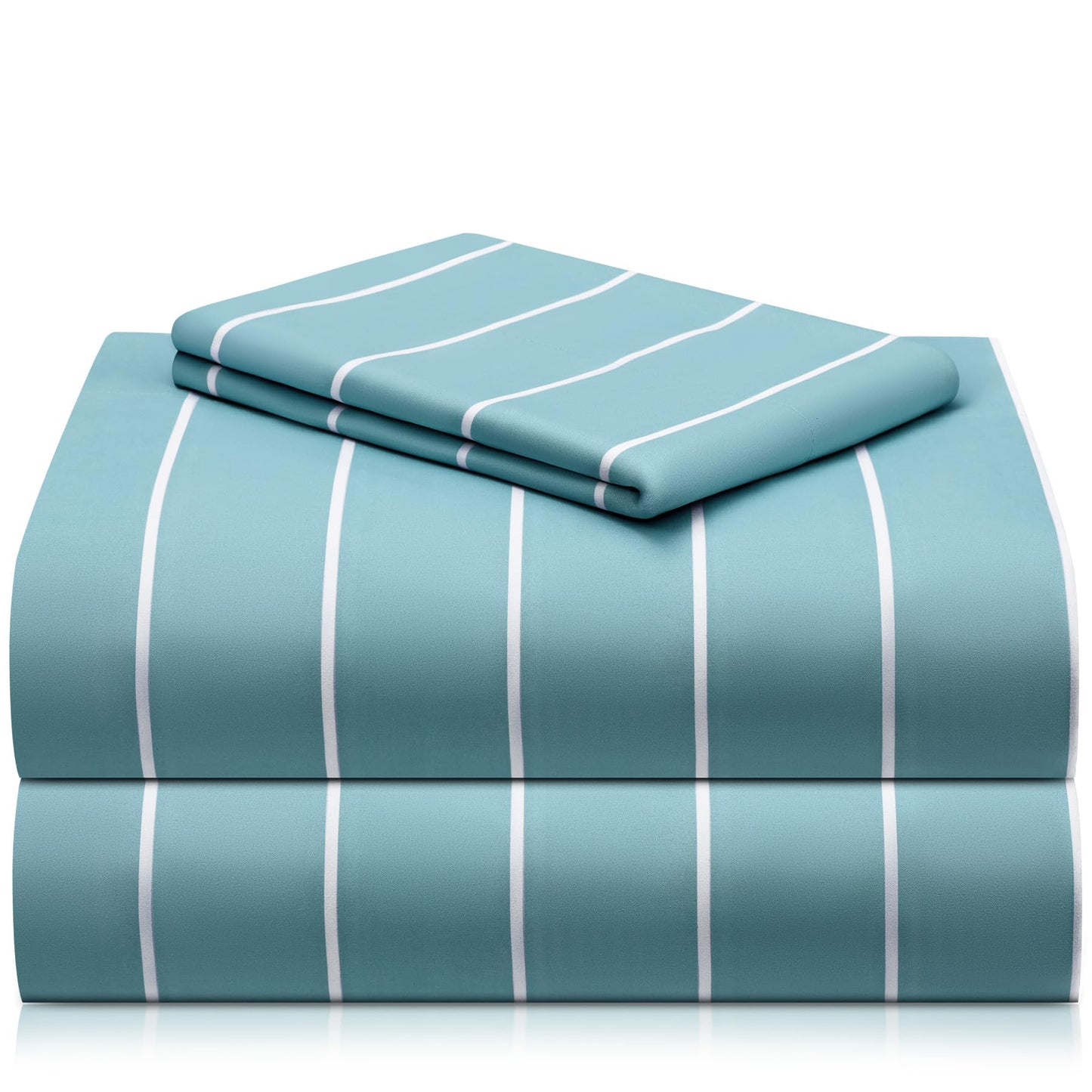 LuxClub 4 PC Queen Sheet Set, Breathable Luxury Bed Sheets, Deep Pockets Wrinkle Free Cooling Sheets Machine Washable Hotel Bedding Silky Soft - Teal Queen