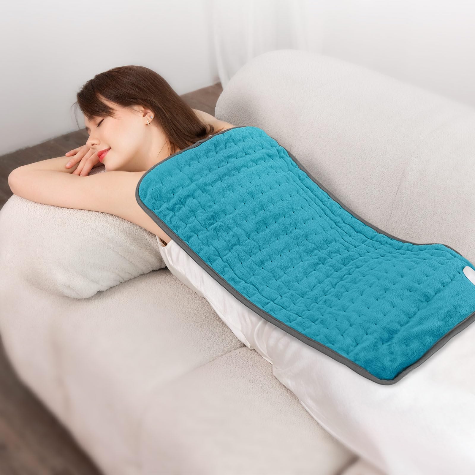 Heating Pad for Back & Period Cramps, Portable Heating Pad for Neck and Shoulders and Back with Auto Shut Off Large, Machine Washable, Christmas Gifts for Women, Men