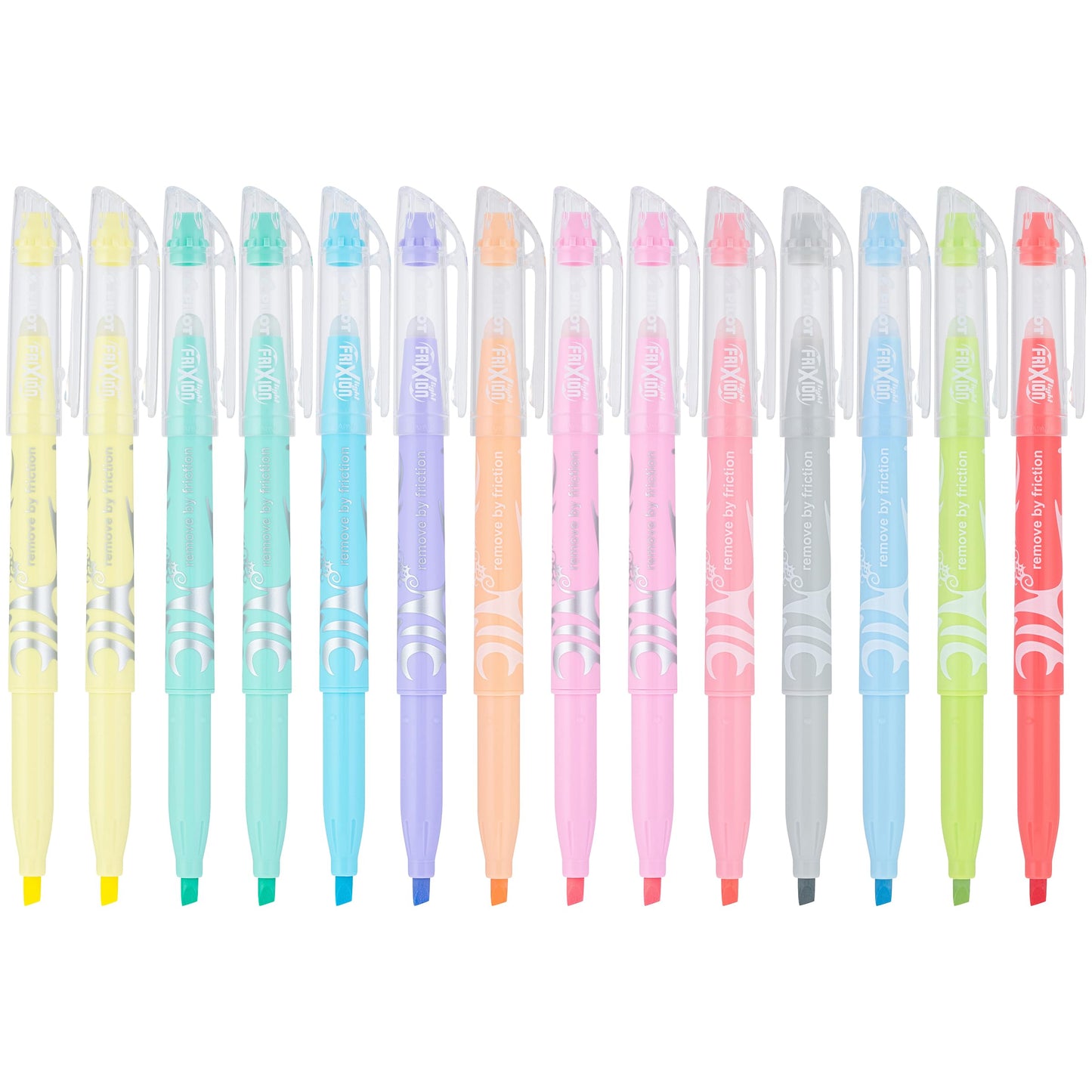Pilot, FriXion Light Pastel Erasable Highlighters, Chisel Tip, Pack of 5, Pastel Blue, Pink, Yellow, Green & Purple