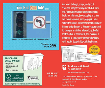 You Had One Job 2026 Day-to-Day Calendar