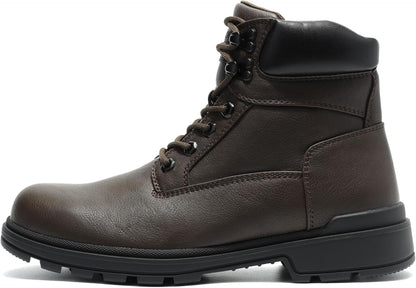 ANJOUFEMME Men's Winter Hiking Boots Waterproof, Anti-Slip Outdoor Climbing Warm Work Trekking Shoes for Men