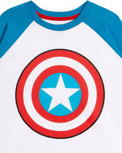 Marvel Avengers Spider-Man Iron Man Captain America Hulk Black Panther Miles 2 Pack Long Sleeve T-Shirts Toddler to Big Kid