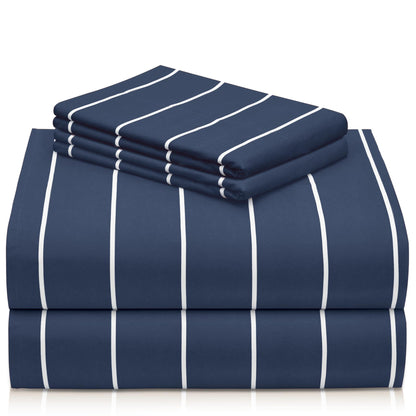 LuxClub 4 PC Queen Sheet Set, Breathable Luxury Bed Sheets, Deep Pockets Wrinkle Free Cooling Sheets Machine Washable Hotel Bedding Silky Soft - Teal Queen