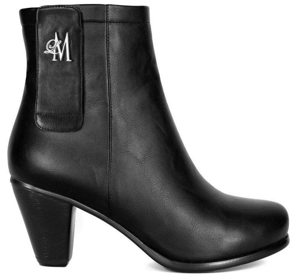 Llynda More Women's 'More Light' Faux Leather Comfortable Mid Heel Ankle Boot
