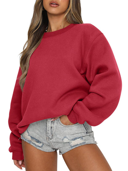 ANRABESS Womens Sweatshirts Crewneck Fleece Oversized Pullover Sweaters Fall Winter Cute Tops Teen Girls Preppy Clothes 2025