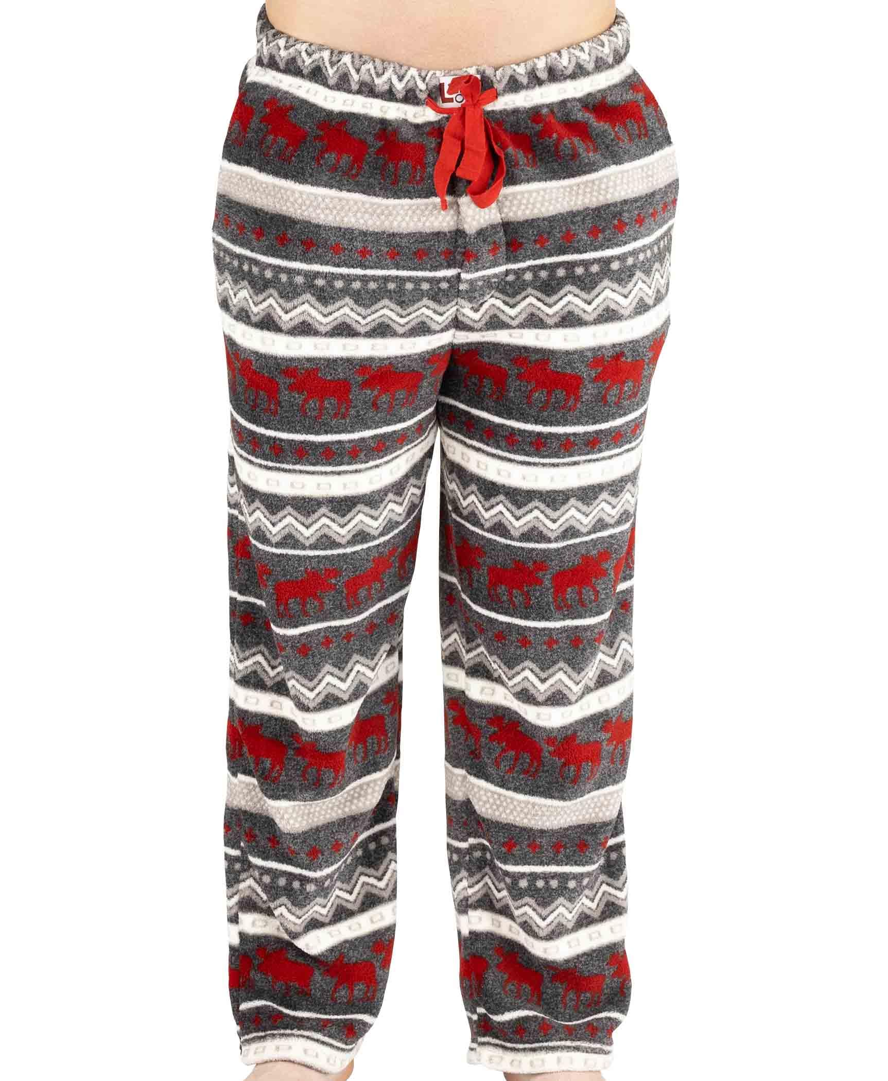 Lazy One Men's Fleece Pajama Pants, Nordic Fleece Pajama Bottoms for Men, Warm Pajama Pants