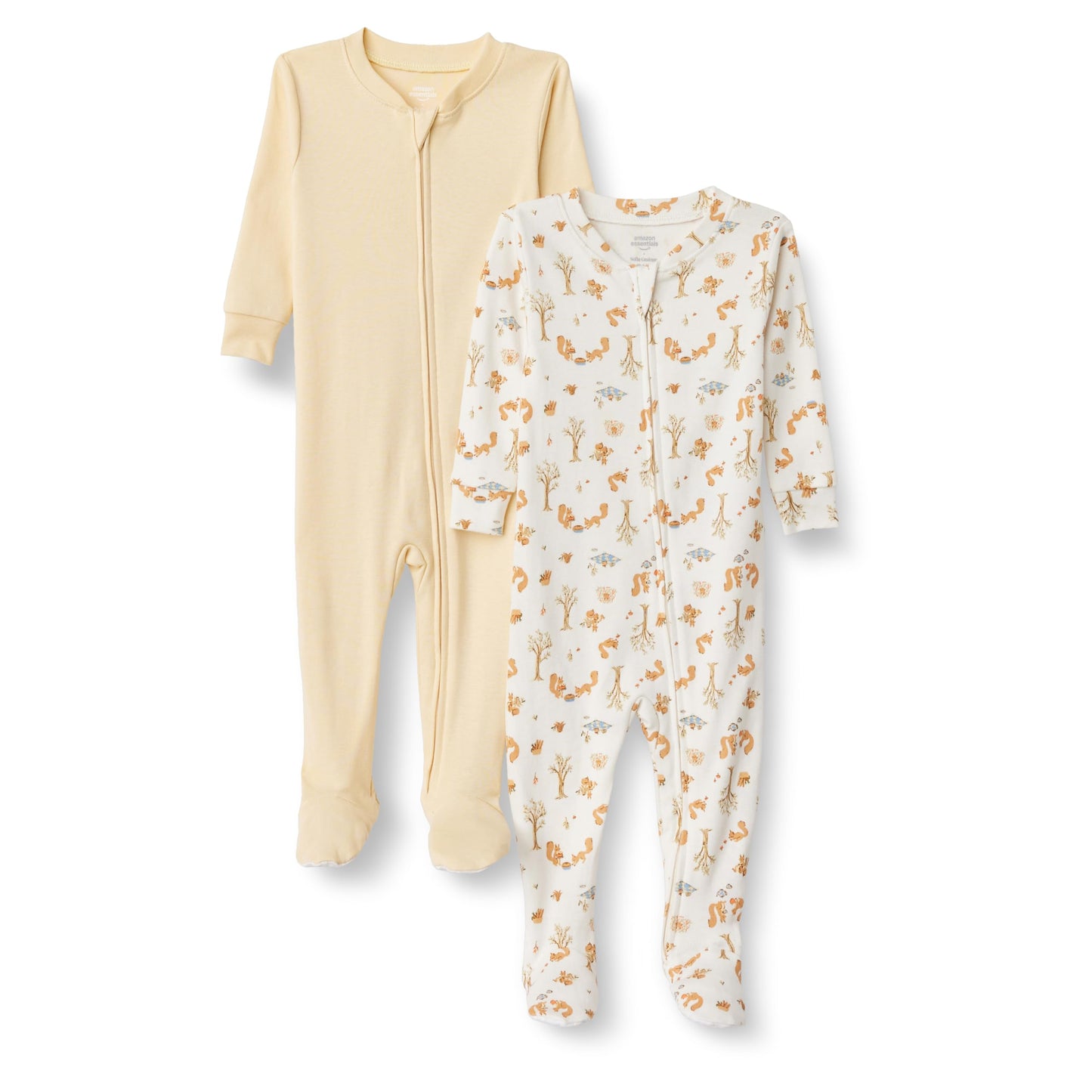 Amazon Essentials x Sofia Grainge Unisex Babies' Snug-Fit Cotton Footed Pajamas