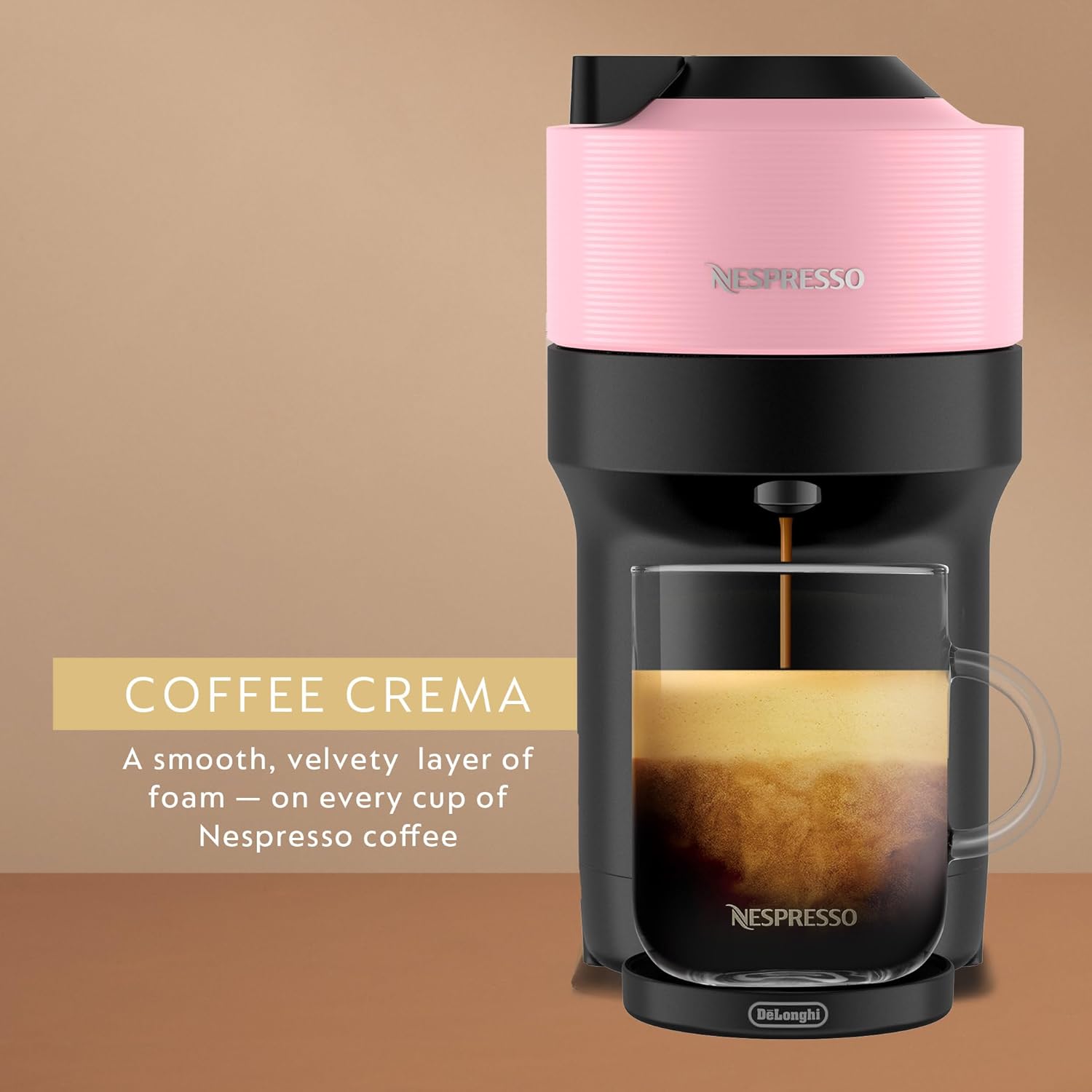 Nespresso Vertuo Pop+ Coffee and Espresso Maker by De'Longhi with Milk Frother, Candy Pink