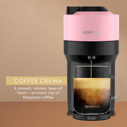 Nespresso Vertuo Pop+ Coffee and Espresso Maker by De'Longhi with Milk Frother, Candy Pink