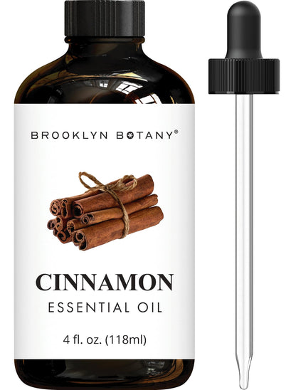 Brooklyn Botany Peppermint Essential Oil - Huge 4 Fl Oz - 100% Pure and Natural - Premium Grade with Dropper - for Aromatherapy and Diffuser
