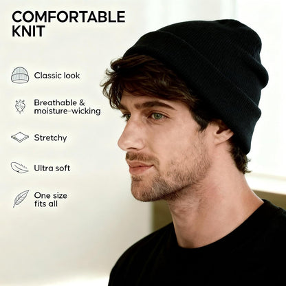 Home Prefer Mens Beanies Cuffed Knitted Winter Hat Watch Skull Cap Warm Beanie Hat for Men Women Unisex Gifts