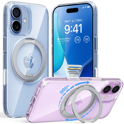 TORRAS 360 Magnetic Stand for iPhone 17 Pro Max Case, [Fit for MagSafe] [4X Military-Grade Protection] Slim Case for iPhone 17 Pro Max, 6.9", Translucent Deep Blue, Ostand O3 Fitness Series