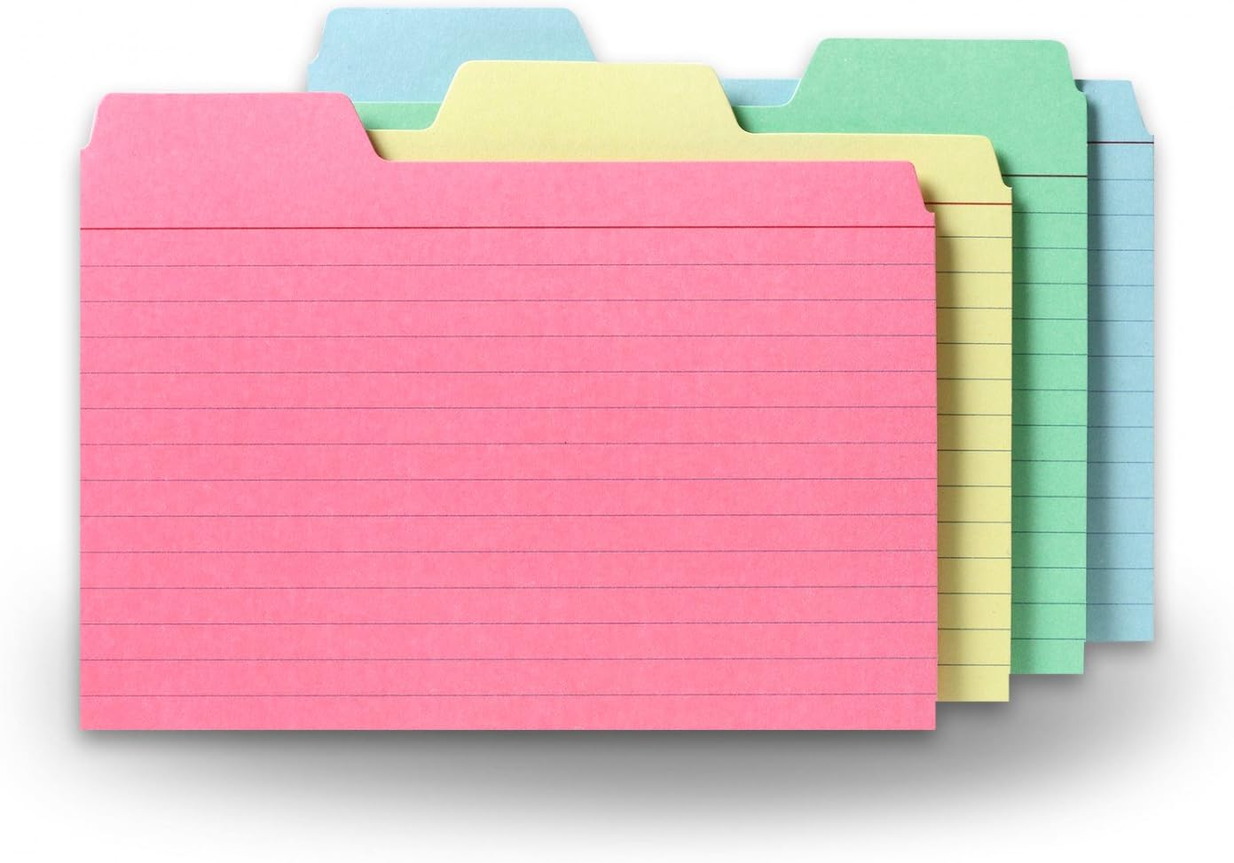Find It Tabbed Index Cards, 4 x 6 Inches, Assorted Colors, 48-Pack (FT07218)