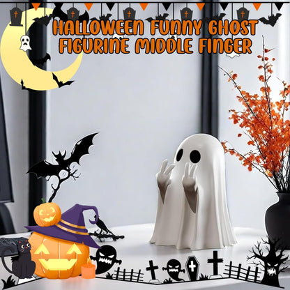 Halloween Ghost Figurine, Halloween Decor Indoor, Cute Finger Ghost Decorations, Funny Finger Ghost Ornaments, Coffee Table Centerpieces Shelf Mantel Display (A)