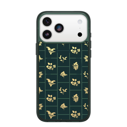 OtterBox iPhone 17 Symmetry Series Clear Case - Golden Bloom - Green