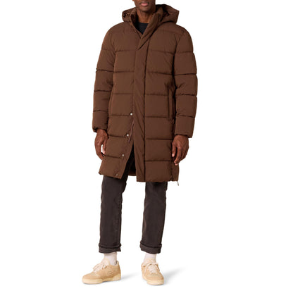Mens Hooded Long Puffer Coat