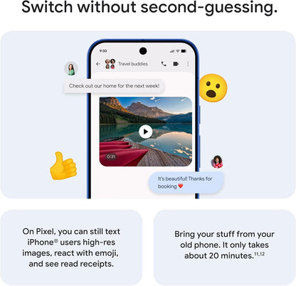 Google Pixel 10 - Unlocked Android Smartphone - Gemini AI Assistant - Advanced Triple Rear Camera, Fast-Charging 24+ Hour Battery, and 6.3" Actua Display - Obsidian - 128 GB (2025 Model)