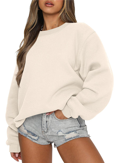 ANRABESS Womens Sweatshirts Crewneck Fleece Oversized Pullover Sweaters Fall Winter Cute Tops Teen Girls Preppy Clothes 2025