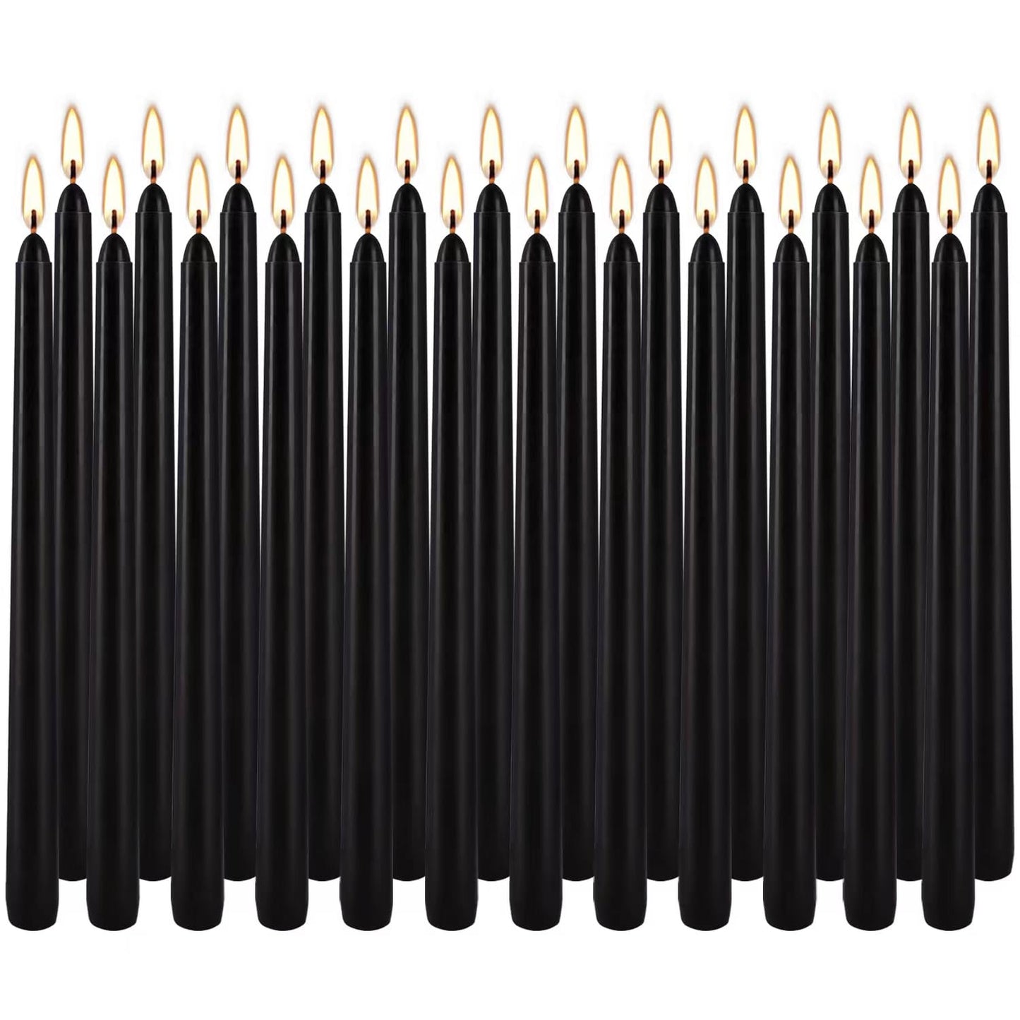 12PCS 10-Inch Black Bleeding Taper Candles,Vampire Tears Taper Candles- Unscented Ideal for Halloween, Christmas, Rituals, and Themed Party Decor