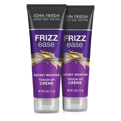 John Frieda Frizz Ease Secret Weapon Touch-Up Crème - Anti-Frizz Styling Cream for Smooth, Frizz-Prone Hair, 4 Oz