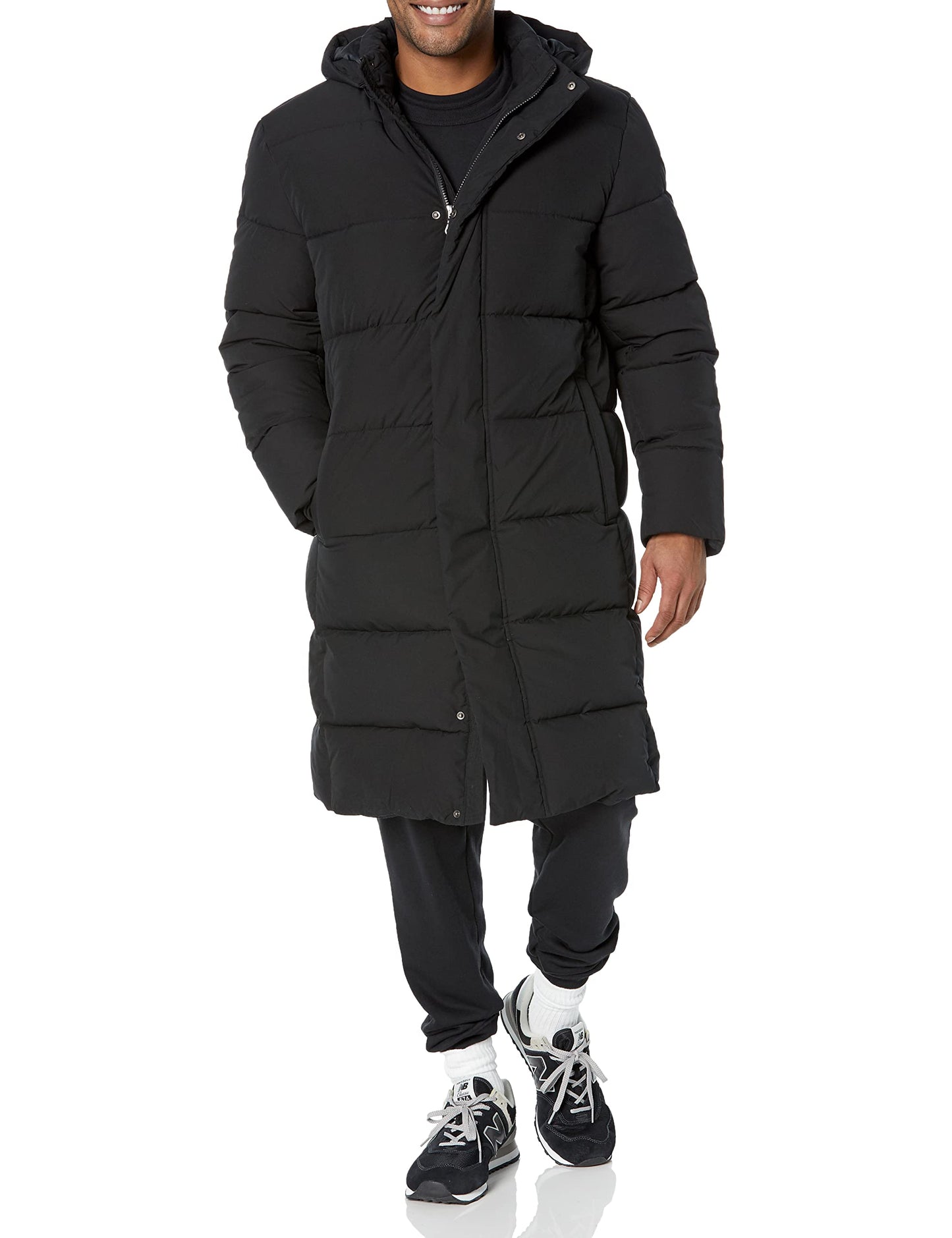 Mens Hooded Long Puffer Coat