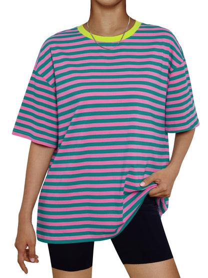 Trendy Queen Womens Oversized Summer T Shirts Plus Size Batwing Cute Casual Tops Short Sleeves Fashion Workout Clothes