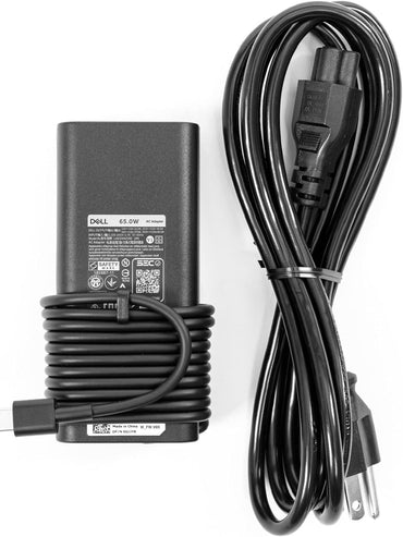 Dell 65W USB-C Laptop Charger for XPS and Latitude 5000 - Power Cord Included