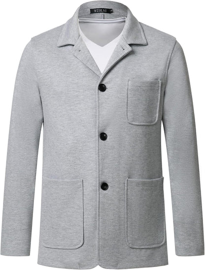WZIKAI Men's Casual Sport Coat Jacket Regular Fit Lightweight Suit Jacket for Men