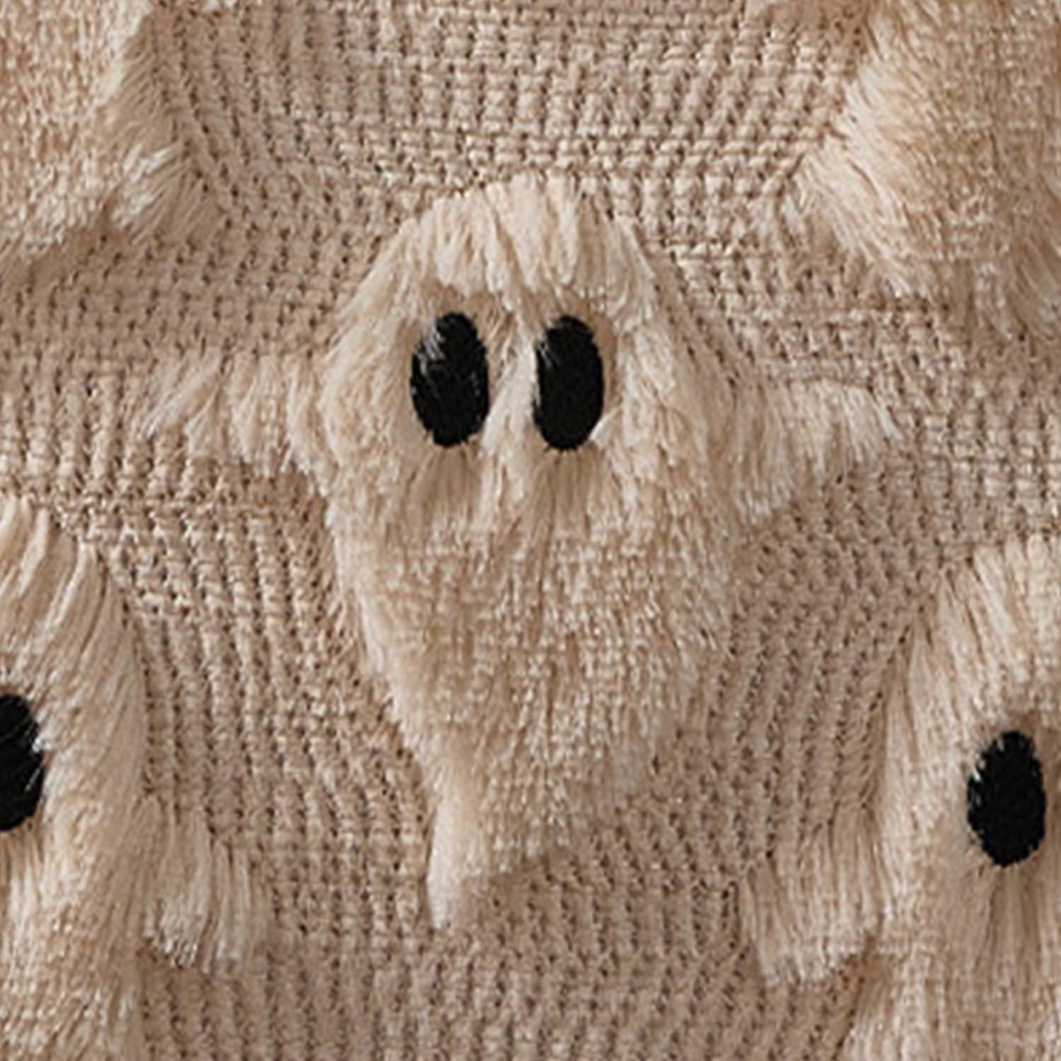 DFXSZ Halloween Pillow Covers 12x20 inch Ghost Decor Beige Halloween Lumbar Pillow Covers Decorative for Halloween Home Decor for Sofa 095B