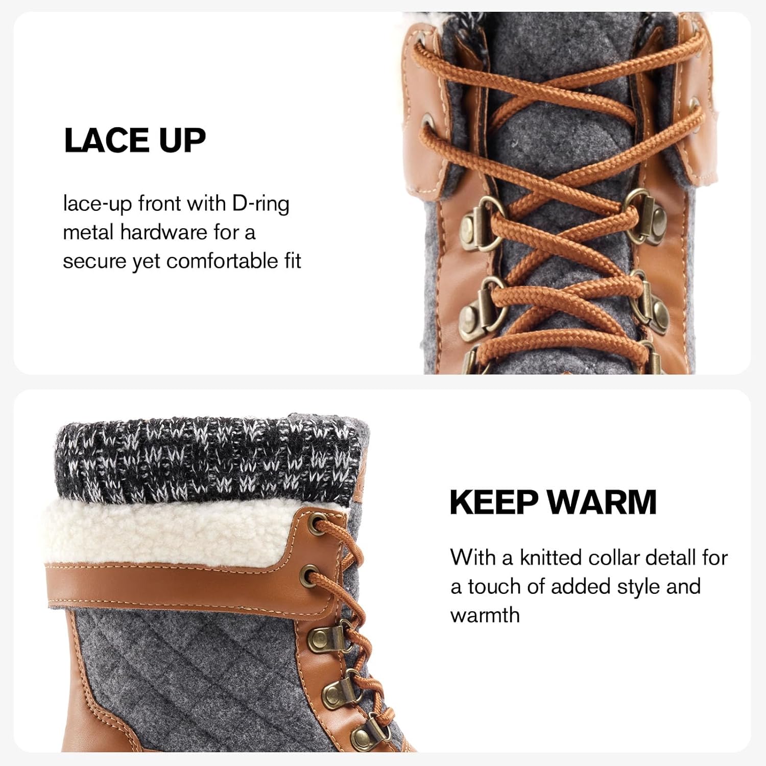 ALEADER Womens Winter Snow Boots | Waterproof Shell | Duck Boots