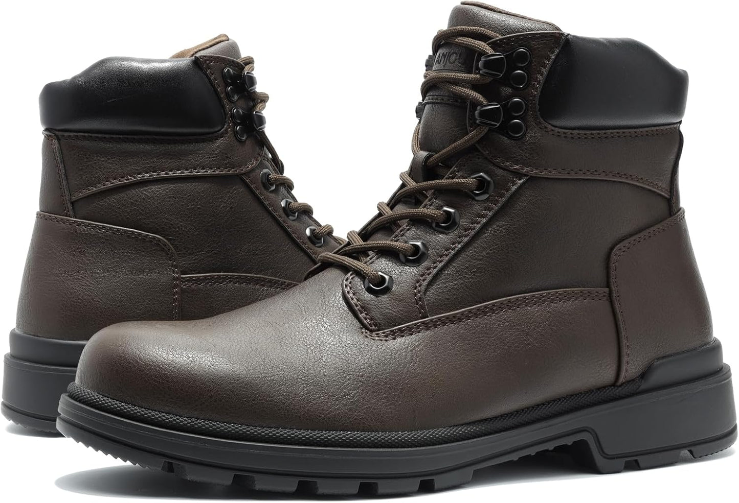 ANJOUFEMME Men's Winter Hiking Boots Waterproof, Anti-Slip Outdoor Climbing Warm Work Trekking Shoes for Men