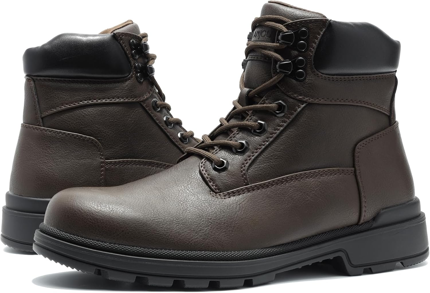 ANJOUFEMME Men's Winter Hiking Boots Waterproof, Anti-Slip Outdoor Climbing Warm Work Trekking Shoes for Men